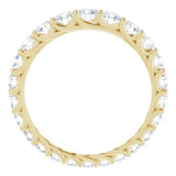 14K Yellow Gold 1 1/5 CTW Natural Diamond Graduated Eternity Band Size 5.5