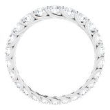 14K White Gold 1 1/5 CTW Natural Diamond Graduated Eternity Band Size 6