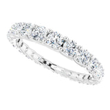 14K White Gold 1 1/5 CTW Natural Diamond Graduated Eternity Band Size 6