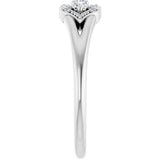 14K White 1/5 CTW Natural Diamond Three-Stone Band