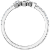 14K White Gold 1/3 CTW Natural Diamond Scattered Ring