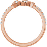 14K Rose 1/3 CTW Natural Diamond Scattered Ring