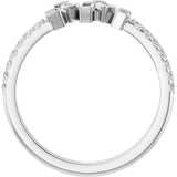 14K White Gold 1/3 CTW Natural Diamond Scattered Ring