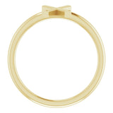 14K Yellow Initial X Ring