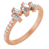 14K Rose 1/3 CTW Natural Diamond Scattered Ring