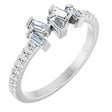 14K White Gold 1/3 CTW Natural Diamond Scattered Ring