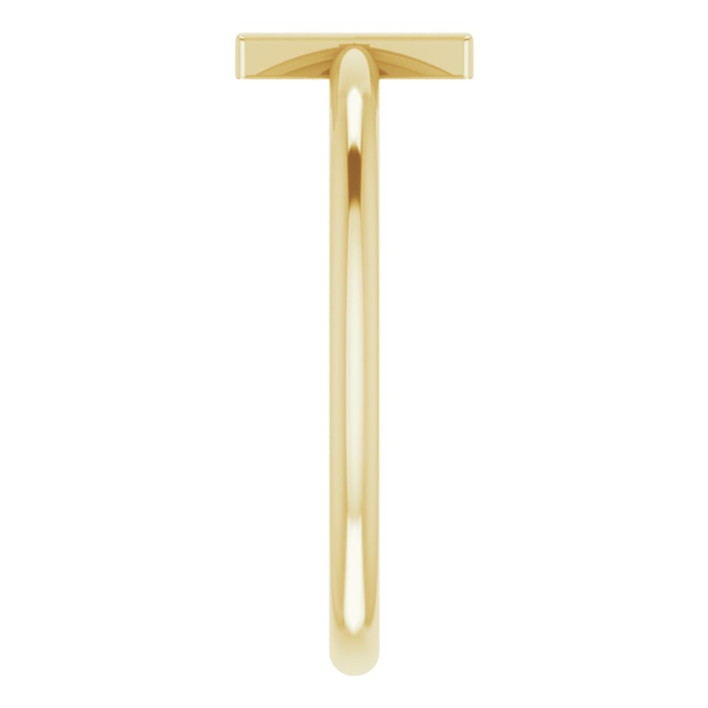 14K Yellow Initial X Ring