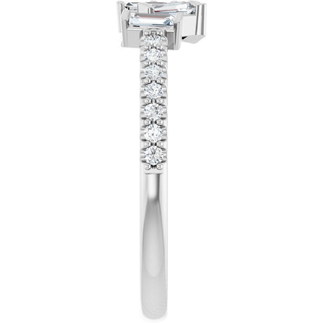 14K White Gold 1/3 CTW Natural Diamond Scattered Ring