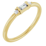 14K Yellow Gold 1/8 CTW Natural Diamond Stackable Ring