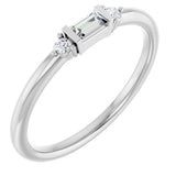 14K White Gold 1/8 CTW Natural Diamond Stackable Ring