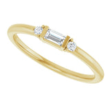 14K Yellow Gold 1/8 CTW Natural Diamond Stackable Ring
