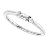 14K White Gold 1/8 CTW Natural Diamond Stackable Ring
