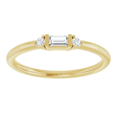 14K Yellow Gold 1/8 CTW Natural Diamond Stackable Ring