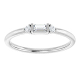 14K White Gold 1/8 CTW Natural Diamond Stackable Ring
