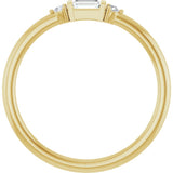 14K Yellow Gold 1/8 CTW Natural Diamond Stackable Ring