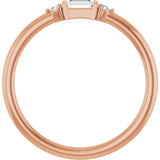 14K Rose 1/8 CTW Natural Diamond Stackable Ring