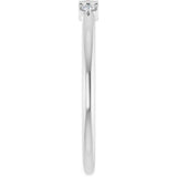 14K White Gold 1/8 CTW Natural Diamond Stackable Ring