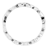 14K White 5 mm Sculptural Band