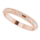 14K Rose 1/6 CTW Natural Diamond Anniversary Band