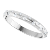 Platinum 1/6 CTW Natural Diamond Anniversary Band