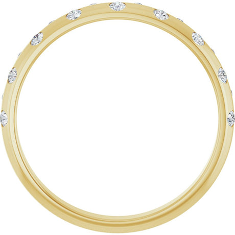 14K Yellow Gold 1/6 CTW Lab-Grown Diamond Anniversary Band