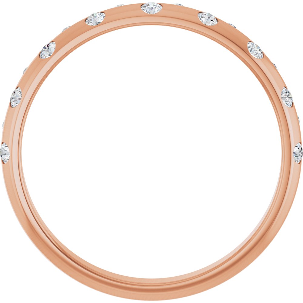 14K Rose Gold 1/6 CTW Natural Diamond Anniversary Band