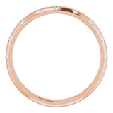 14K Rose 1/6 CTW Natural Diamond Anniversary Band