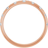 14K Rose Gold 1/6 CTW Natural Diamond Anniversary Band