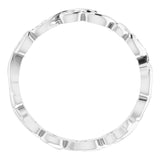 Sterling Silver 3 mm Sculptural Band Size 7