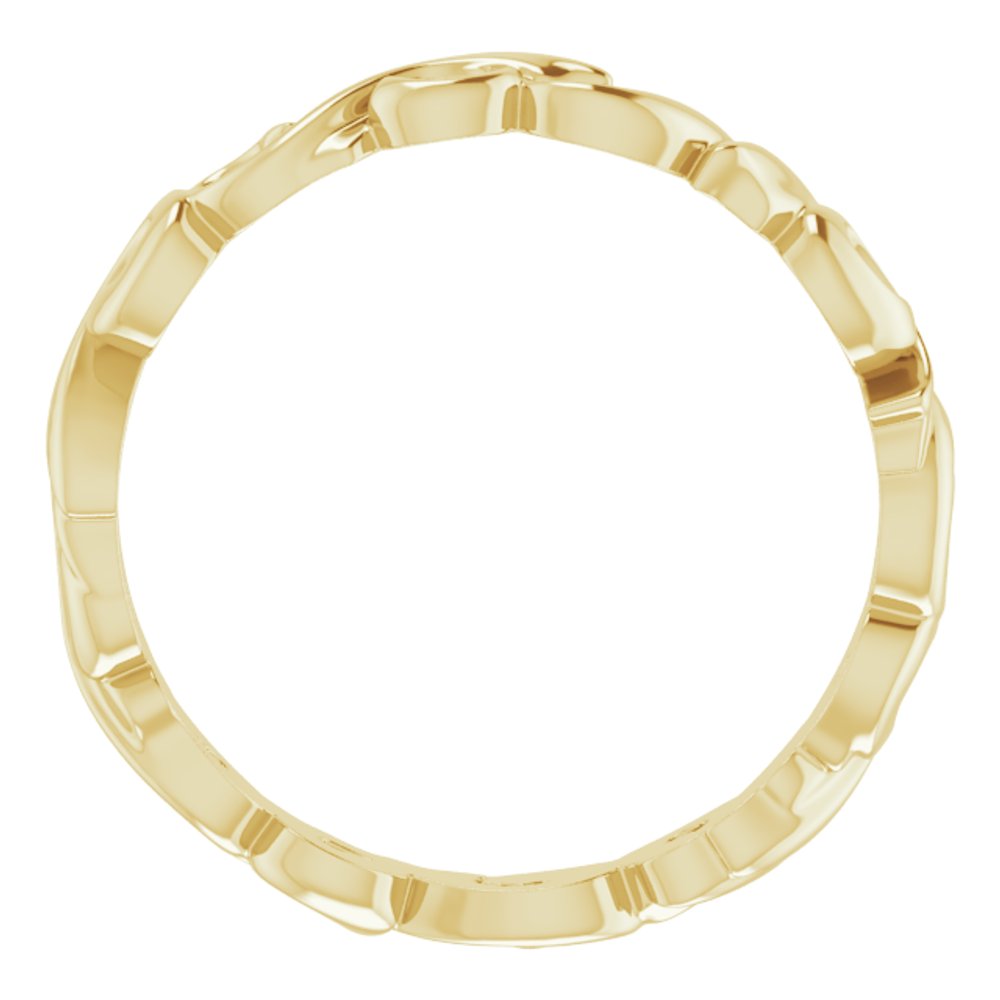 14K Yellow Gold 3 mm Sculptural Band Size 6.5