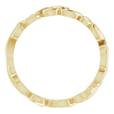 14K Yellow Gold 3 mm Sculptural Band Size 6.5