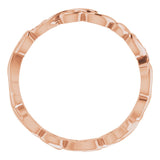 14K Rose 3 mm Sculptural Band