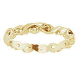 14K Yellow 3 mm Sculptural Band