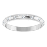 Platinum 1/6 CTW Natural Diamond Anniversary Band