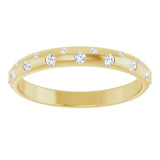 14K Yellow Gold 1/6 CTW Natural Diamond Anniversary Band