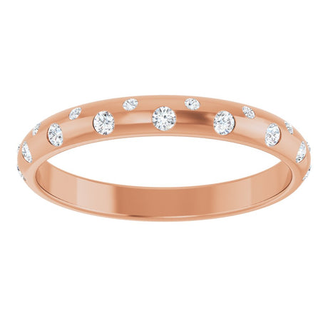 14K Rose Gold 1/6 CTW Natural Diamond Anniversary Band