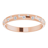 14K Rose 1/6 CTW Natural Diamond Anniversary Band