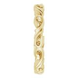 14K Yellow Gold 3 mm Sculptural Band Size 6.5