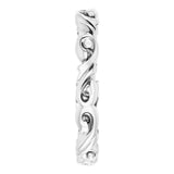 14K White Gold 3 mm Sculptural Band Size 7