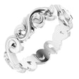 Platinum 5 mm Sculptural Band Size 8.5