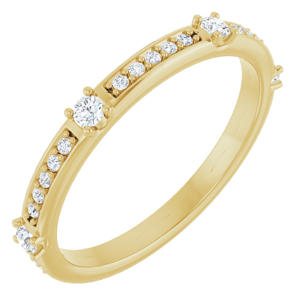 14K Yellow 1/4 CTW Natural Diamond Anniversary Band