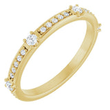14K Yellow 1/4 CTW Natural Diamond Anniversary Band