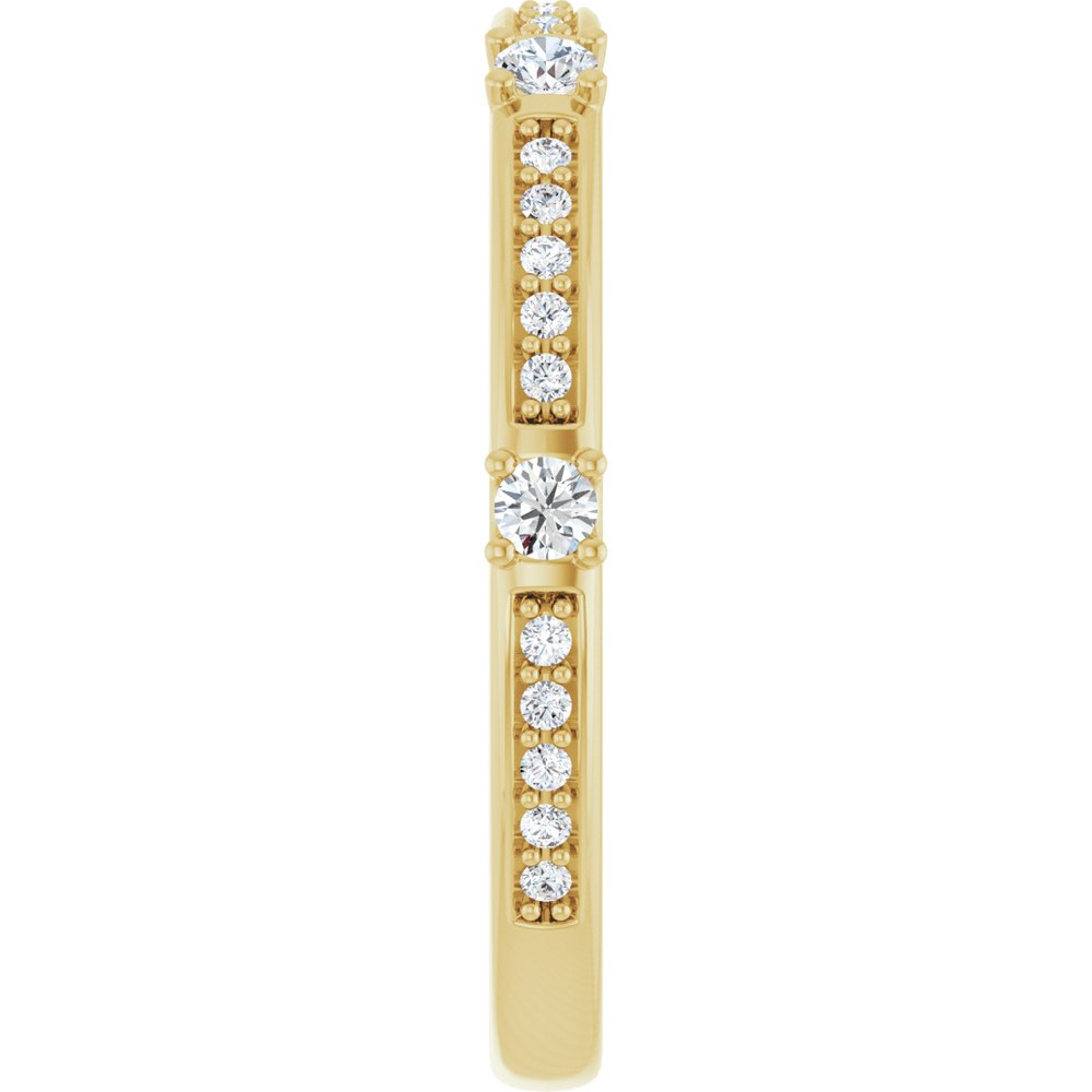 14K Yellow 1/4 CTW Natural Diamond Anniversary Band