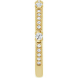 14K Yellow 1/4 CTW Natural Diamond Anniversary Band