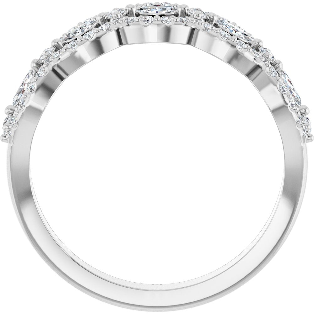 Platinum 3/8 CTW Natural Diamond Anniversary Band