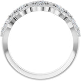 14K White 3/8 CTW Natural Diamond Anniversary Band