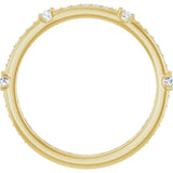 14K Yellow 1/4 CTW Natural Diamond Anniversary Band
