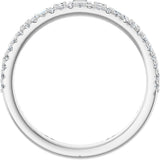 14K White 3/8 CTW Natural Diamond Double Row Anniversary Band
