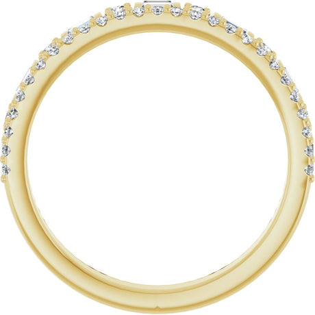 14K Yellow 1/2 CTW Lab-Grown Diamond Anniversary Band