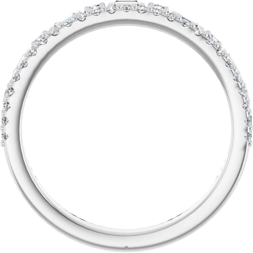 14K White 1/2 CTW Lab-Grown Diamond Anniversary Band